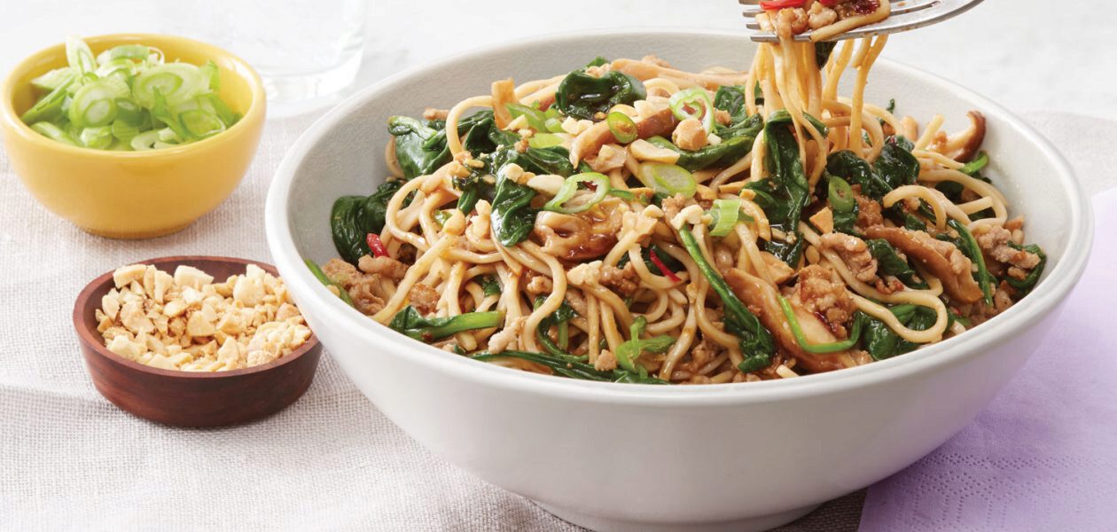 Spicy Pork & Spinach Noodles - Safeway