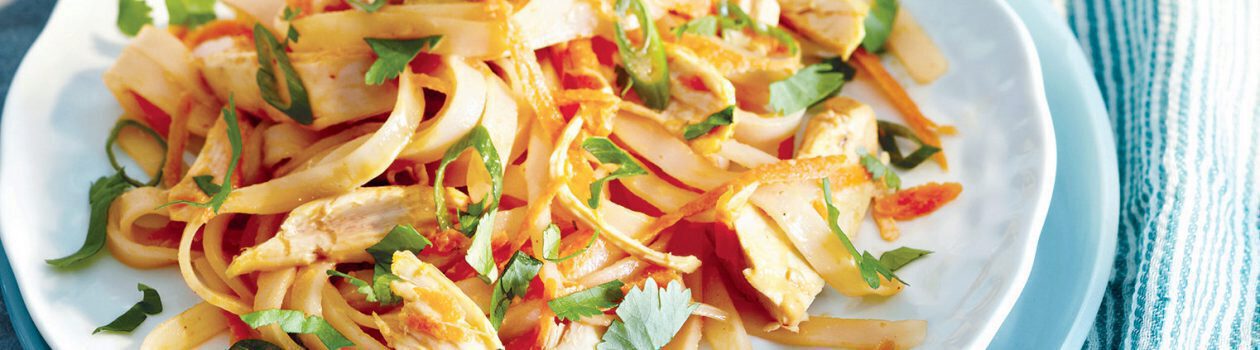 Rice Noodles with Spicy Peanut Sauce