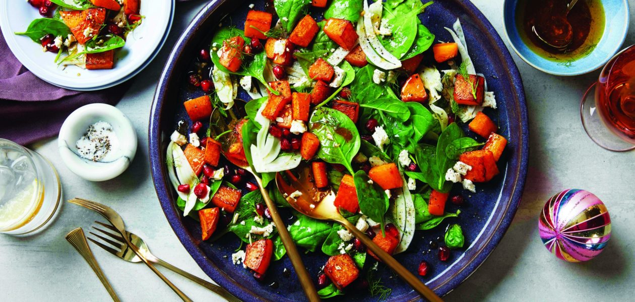 Make-Ahead Roasted Squash, Fennel & Pomegranate Salad