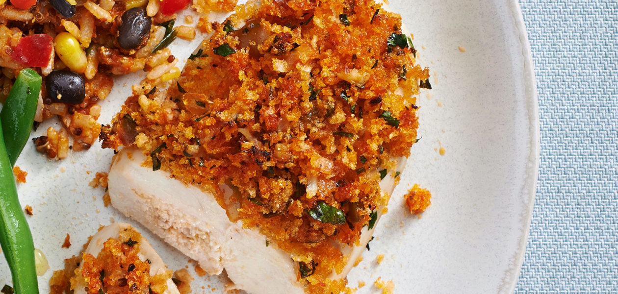 Chicken with Crunchy Salsa Topping