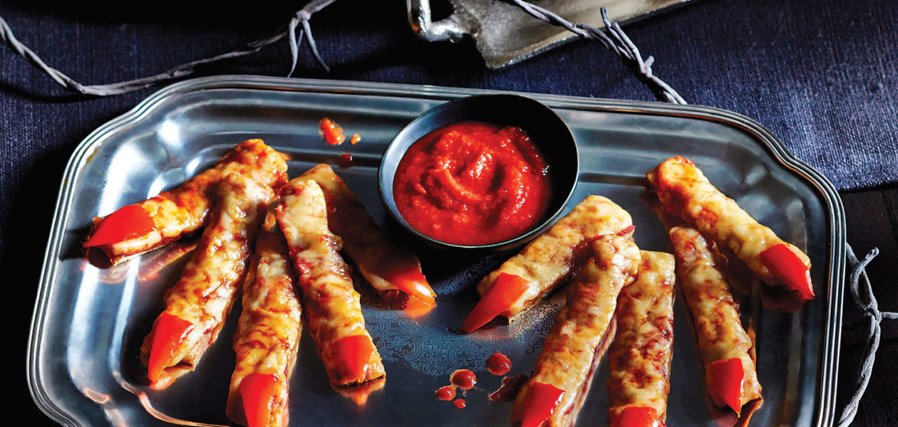 Ghoulish Pizza Fingers