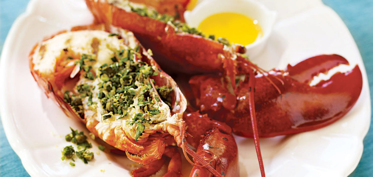 Grilled Lobster With Caper Gremolata
