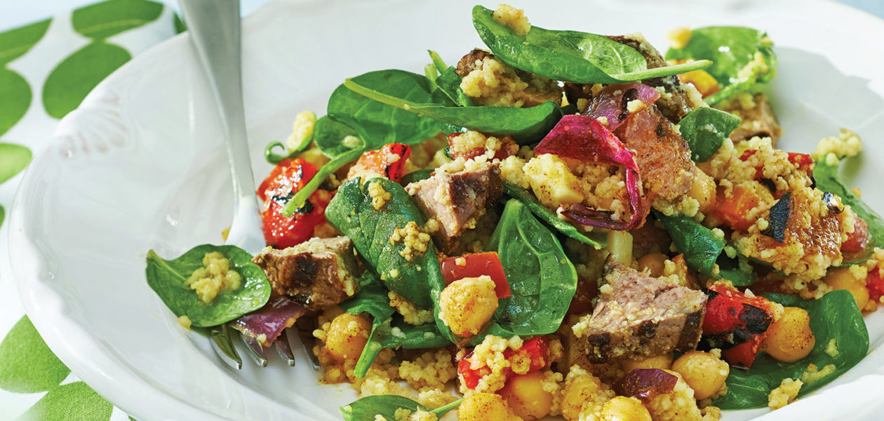Grilled Beef & Couscous Salad with Curry Vinaigrette