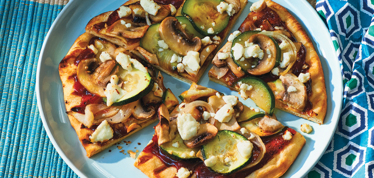 Grilled Chipotle Veggie Pizzas