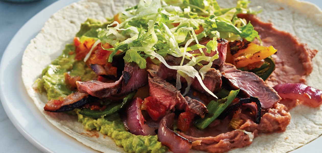 Grilled Mexican-Style Steak & Pepper Wrap