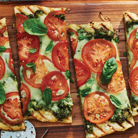 Read more about Grilled Tomato Pizza with Summer Greens Pesto