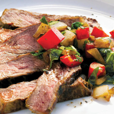 Read more about Herb-Rubbed Steak with Pepper & Arugula Relish