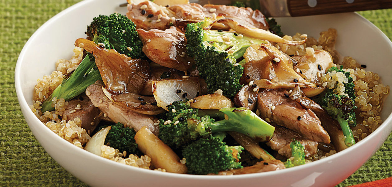 Pork Stir-Fry with Broccoli & Mushrooms