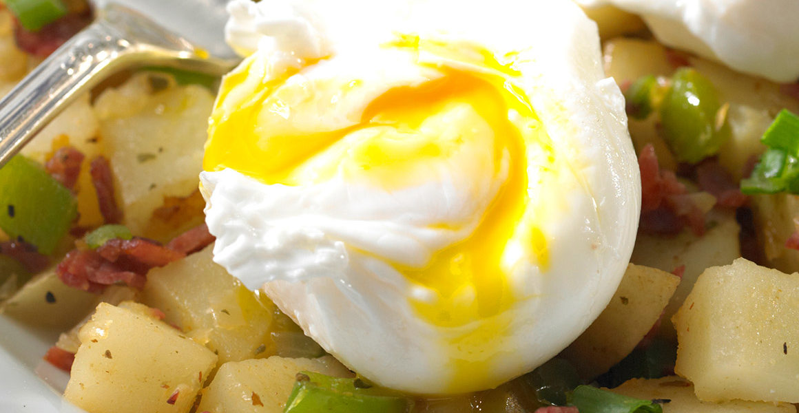 Smoked Meat Hash & Poached Eggs