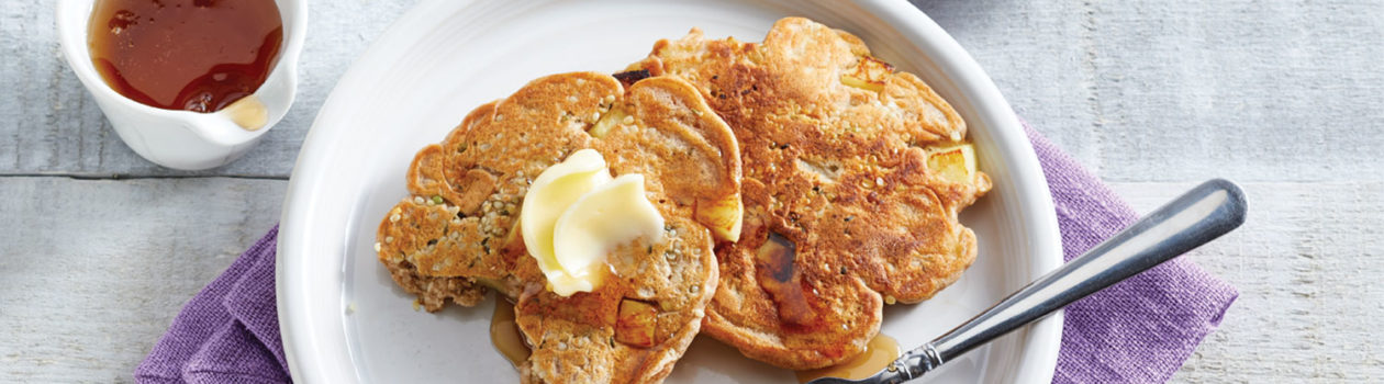Apple & Hemp Seed Pancakes