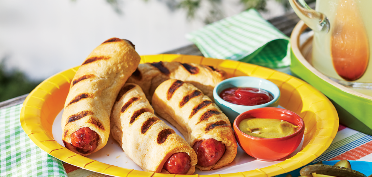 BBQ Crescent Roll Dogs