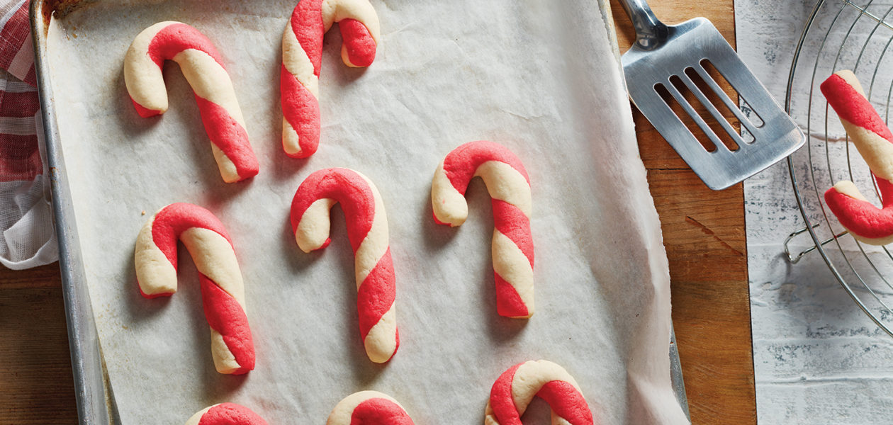 Candy Cane Cookie Twists