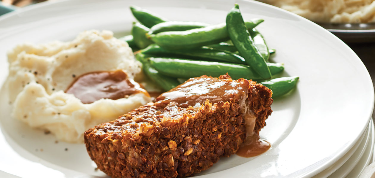 Lentil Loaf with Classic Onion Gravy