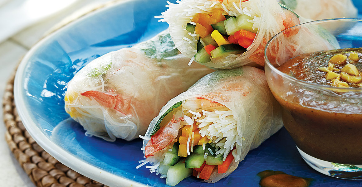 Shrimp Salad Rice Wrapper Rolls