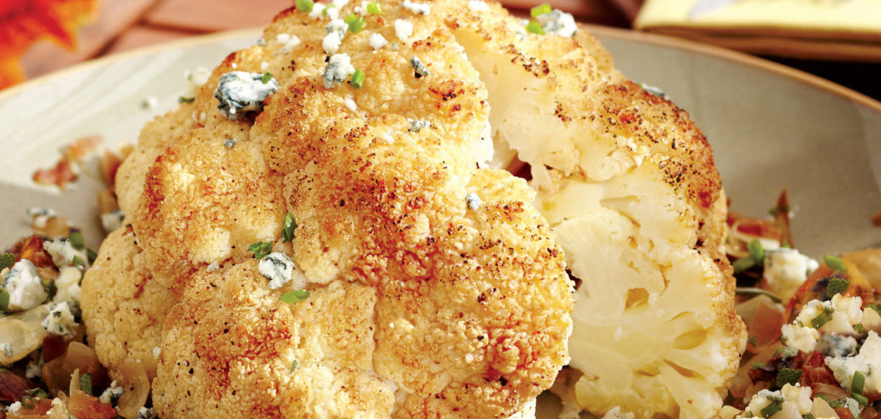 Roasted Cauliflower with Sage & Blue Cheese