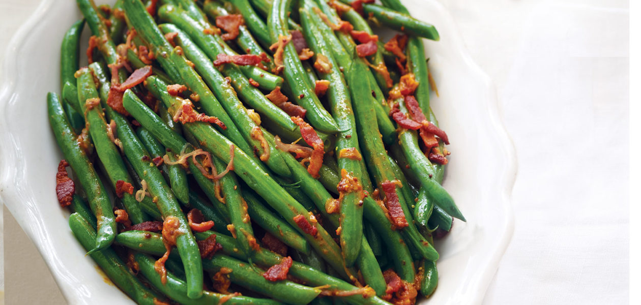 Sautéed Green Beans with Shallots & Bacon