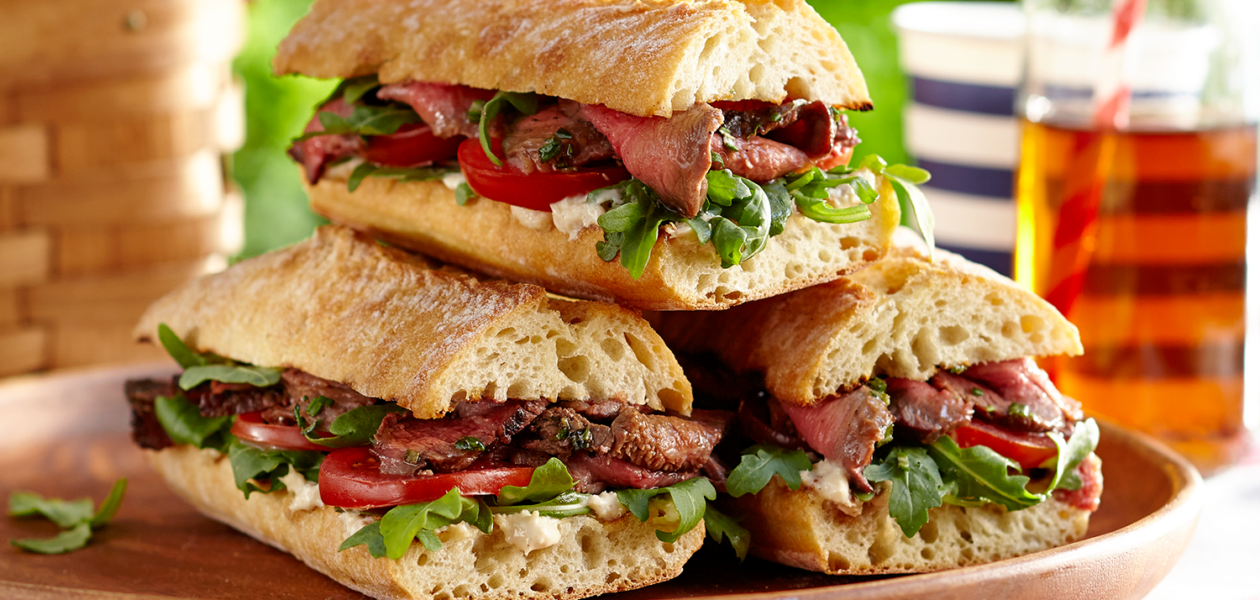 Sirloin Steak Sandwiches with Horseradish Mayo