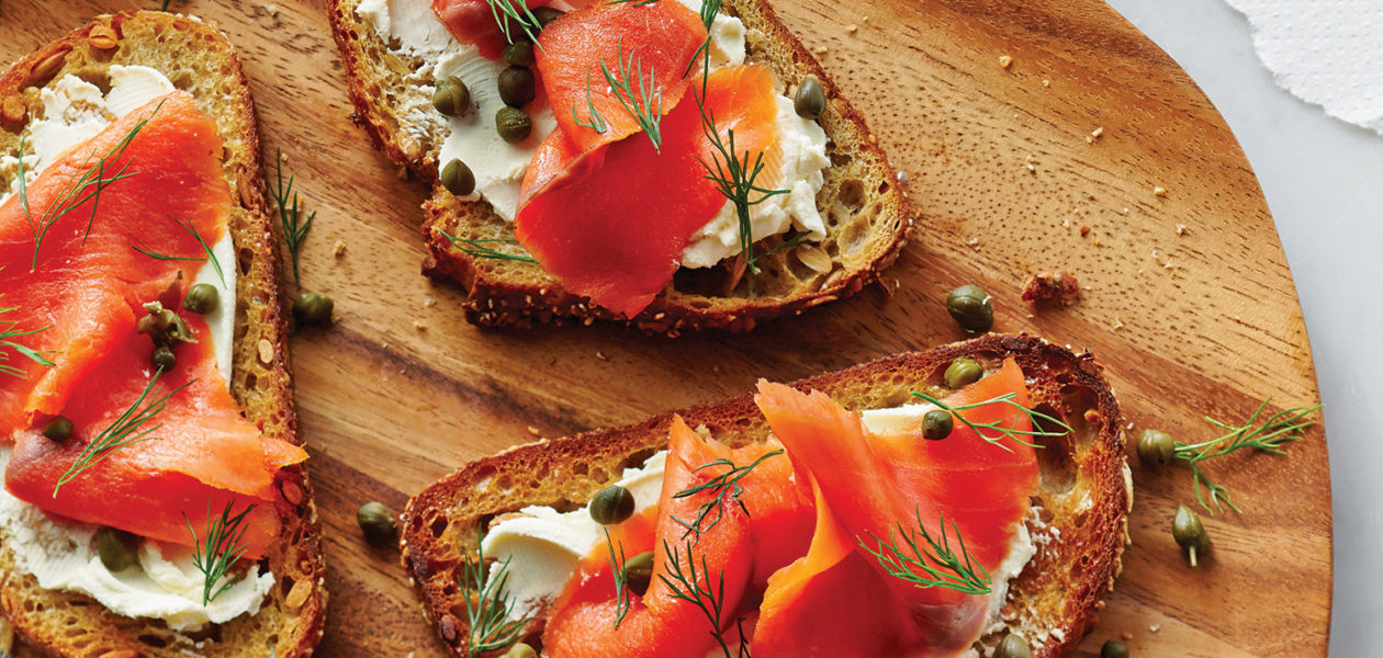 Smoked Salmon Toast with Cream Cheese & Dill