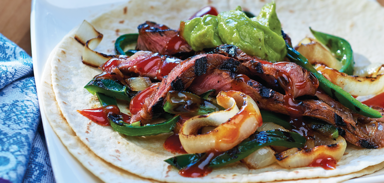 Spicy Grilled Steak Fajitas with Poblano Peppers