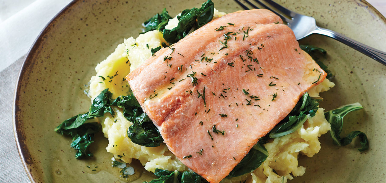 Trout with Creamy Parsnip Mash