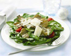 Baby Spinach and Oyster Mushroom Salad
