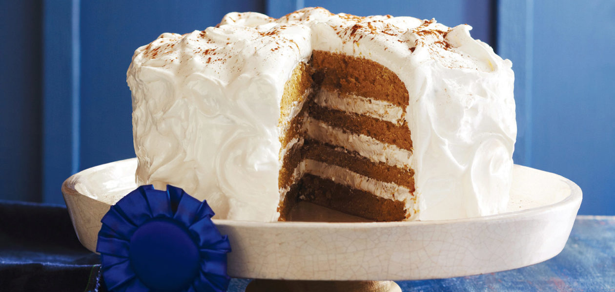 Chai-Spiced Layer Cake with Meringue Icing