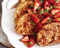 Read more about Crunchy Cranberry-Orange French Toast with Strawberry-Basil Topping