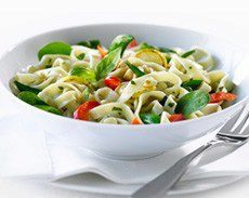 Fettucine with Greens and Pine Nuts
