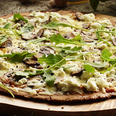Read more about Mushroom, Goat Cheese and Arugula Whole Wheat Pizza