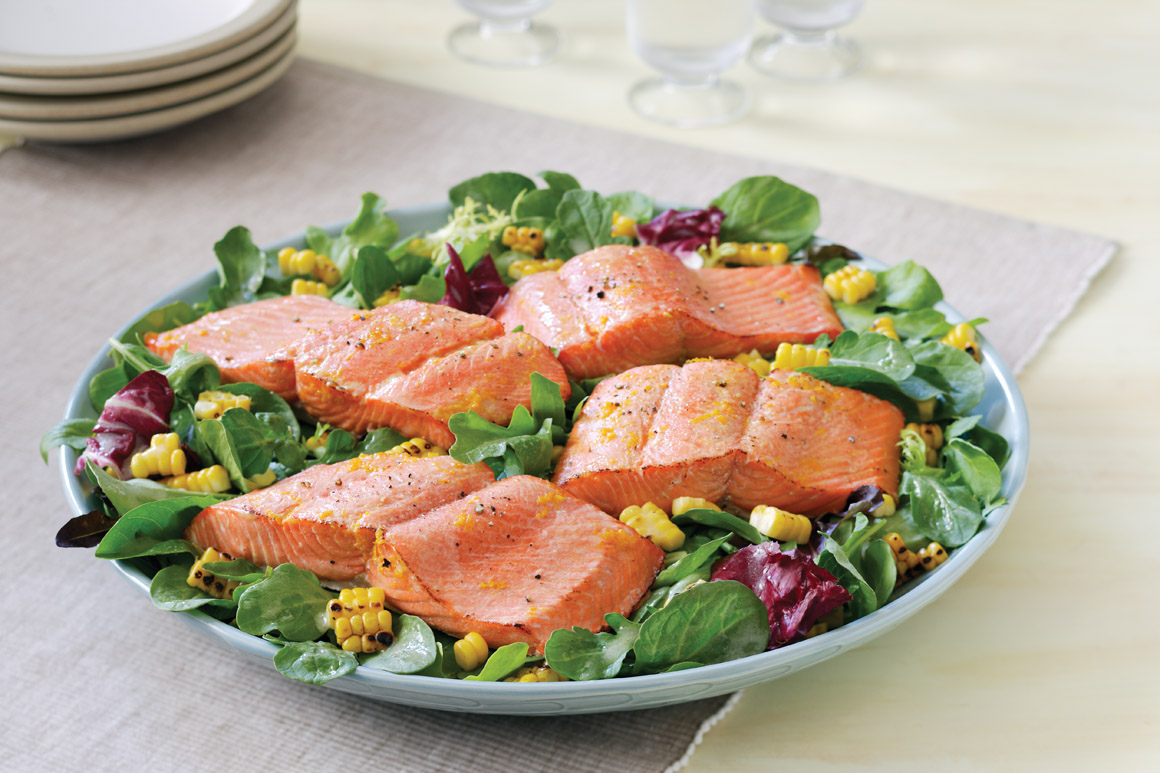 Grilled Salmon with Corn Salad - Safeway