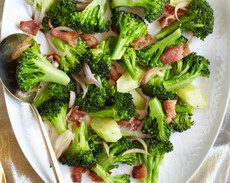 Sautéed Broccoli with Shallots and Bacon