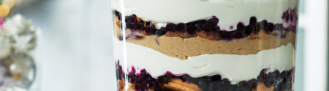 Gingerbread Blueberry Butter Cookie Trifle