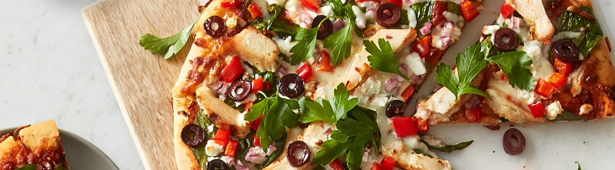 Greek inspired pizza