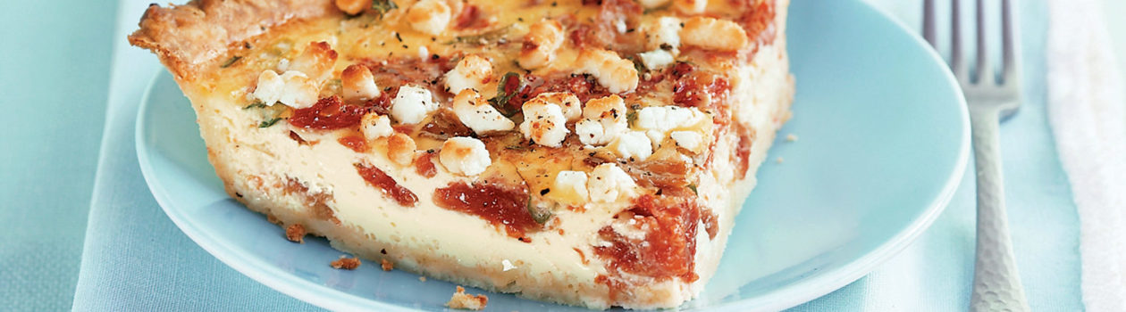 Tomato Quiche with Bacon & Goat’s Cheese