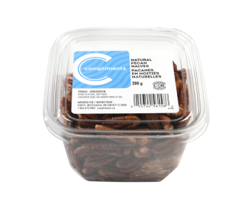 Compliments Pecan Halves 200g in clear clamshell container