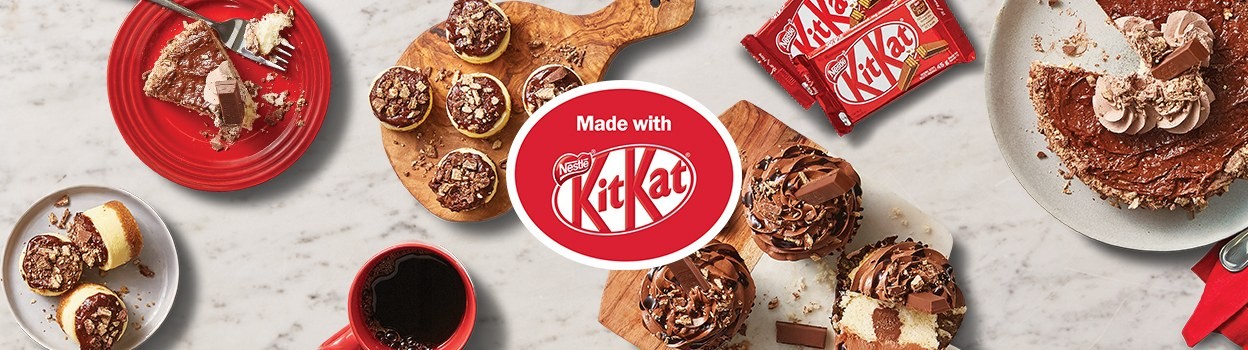 Bakery Desserts made <span class="desktop-brk">with KitKat<sup>®</sup></span>