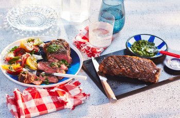 Big grilled meats, family-style sharing portions