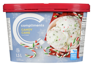 Tub of Compliments Candy Cane Ice Cream